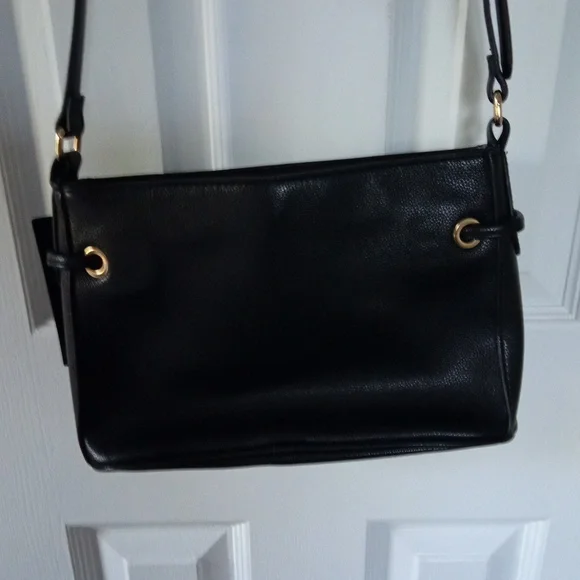 Jones New York Black Crossbody Bag with Gold Accents - Picture 4 of 5